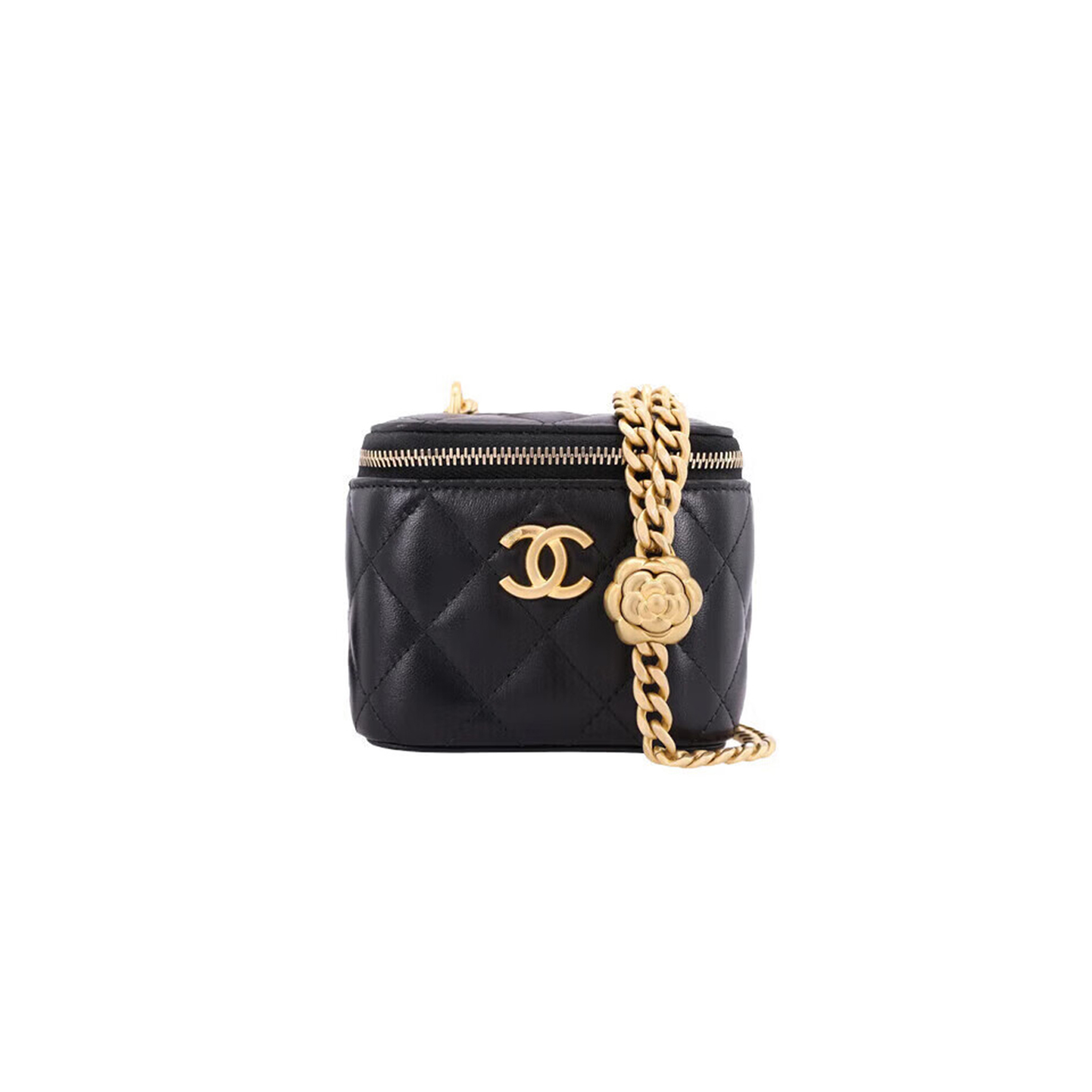 Ch*el master camellia adjustable buckle box bag (11*8.5*7cm)